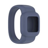 Voor Garmin Vivofit JR3 siliconen vervangende horlogeband zonder gesp, maat: L (blauwgrijs)