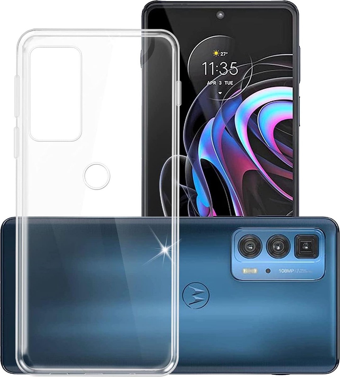 Silicone hoesje transparant Geschikt voor: Motorola Edge 20 Pro
