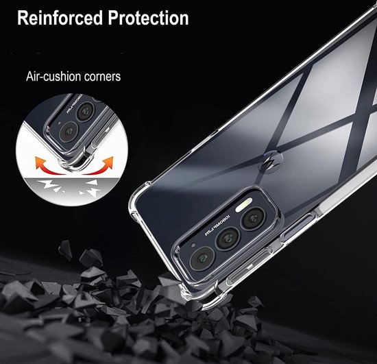 thumbnail: étui TPU Transparent Dégradé Coque Motorola Edge 20 Pro - Protection Verre Trempé - TPU Transparent - Cadre Coloré étui TPU Anti-choc