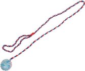Flamingo Rubber Bal 5,5 Cm Met Bel En Touw - Roze