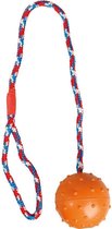 Flamingo Rubber Ball 7 Cm On Rope - Rood