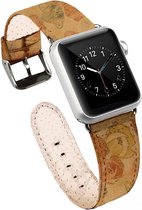 Apple Watch bandje robuuste Beige met rozen leer 38/40 mm