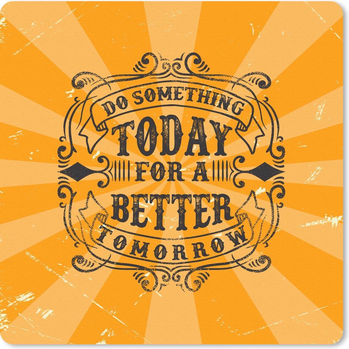 Muismat 30x30 cm - Mousepad Vintage - Design - Tekst - Muismatten