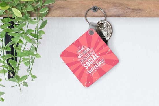 Porte-clés - Vintage - Design - Texte - Plastique