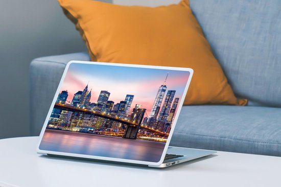 Sticker ordinateur portable - 12,3 pouces - New York - Pont de Brooklyn - Siècle des Lumières