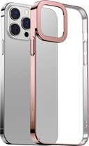 BASEUS Metallic Back Cover - iPhone 13 Pro Hoesje - Rose Gold