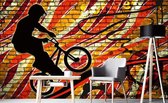 Dimex Bicycle Red Vlies Fotobehang 375x250cm 5-banen