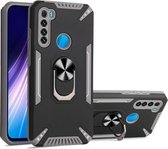 Voor Xiaomi Redmi Note 8 PC + TPU-beschermhoes met 360 graden draaibare ringhouder (grijs)