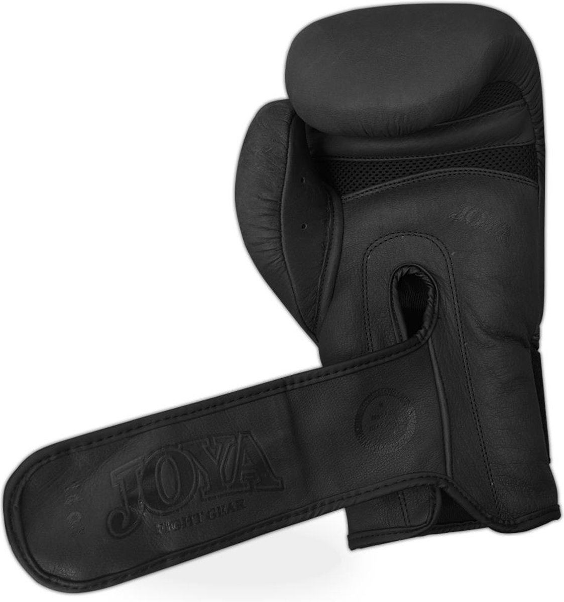 Joya Fight Gear - Fight Fast Bokshandschoenen Leer - Matzwart - 14oz