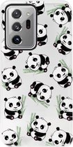 ADEL Siliconen Back Cover Softcase Hoesje Geschikt voor Samsung Galaxy Note 20 Ultra - Panda Liggend