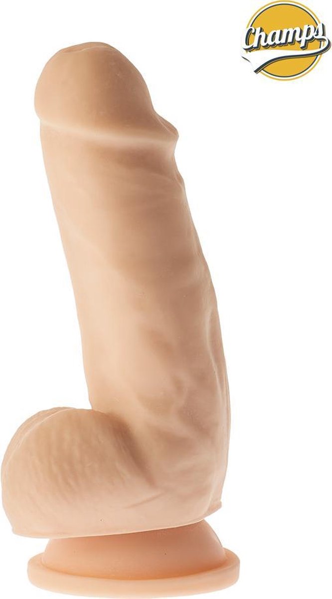 Goedkoopste Champs - Stocky Realistiche Dildo met zuignap - 18 cm -Ook voor anaal gebruik - beige