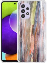 Hoesje Geschikt voor Samsung Galaxy A52s Wood Art II