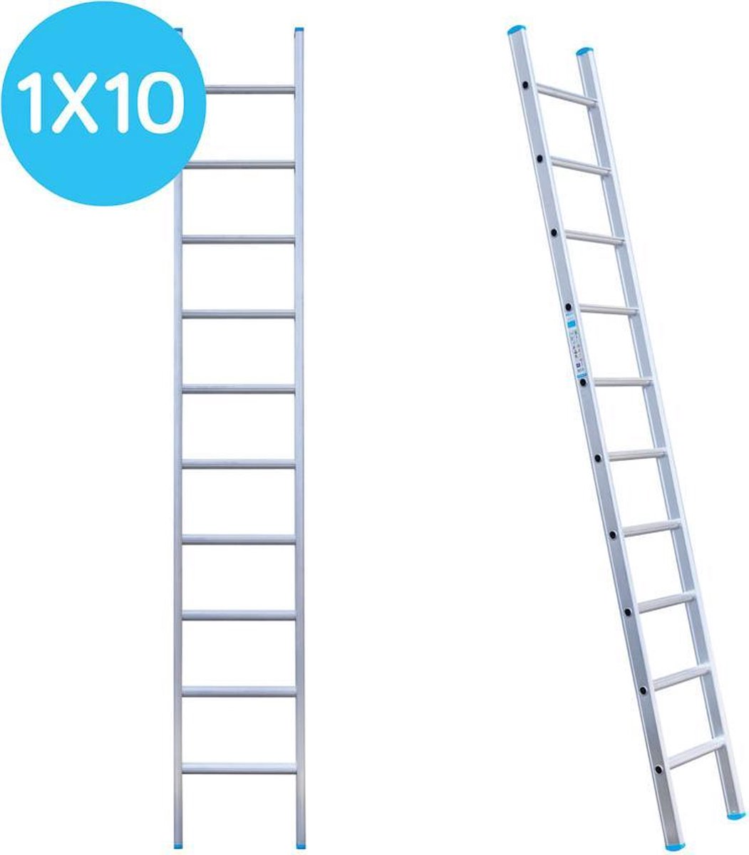 Eurostairs Ladder enkel recht 1x10 sporten