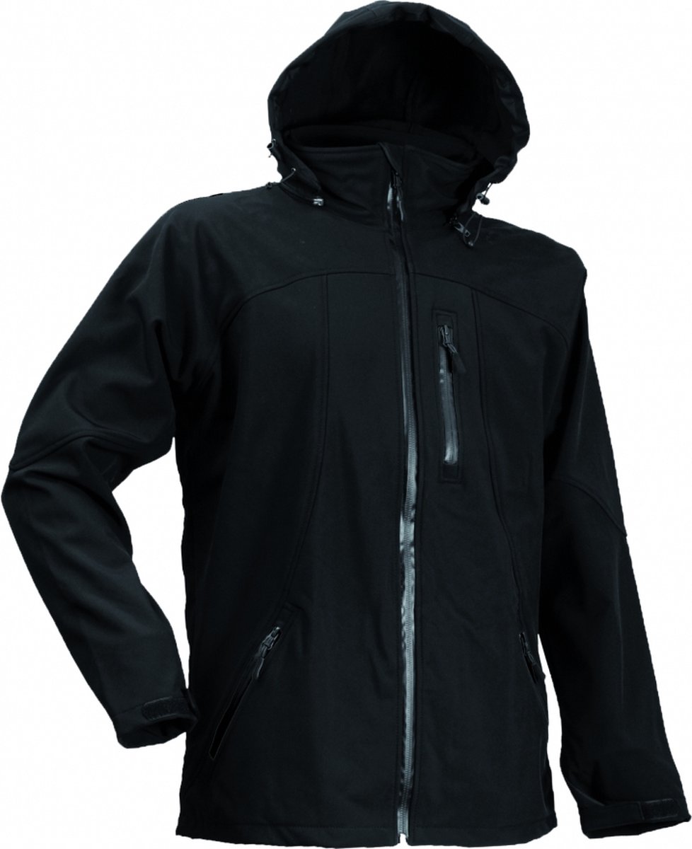 Lyngsøe Rainwear ademende Softshell jas zwart XXS