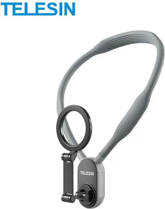 TELESIN Nek houder met Bluetooth remote - Magnetische - Magnetische borsthouder Zacht siliconen - Nek houder - Smartphone - Houder Quick Release voor Smartphone