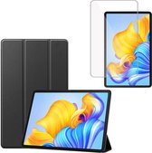 Tablet Hoes + Screenprotector geschikt voor Honor Pad 8 – Tempered Glass - Extreme Shock Hoesje - Zwart