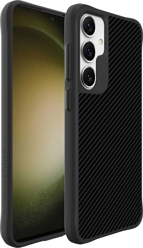 iMoshion Hoesje Geschikt voor Samsung Galaxy S24 Hoesje Shockproof - iMoshion Rugged Hybrid Carbon Case - zwart