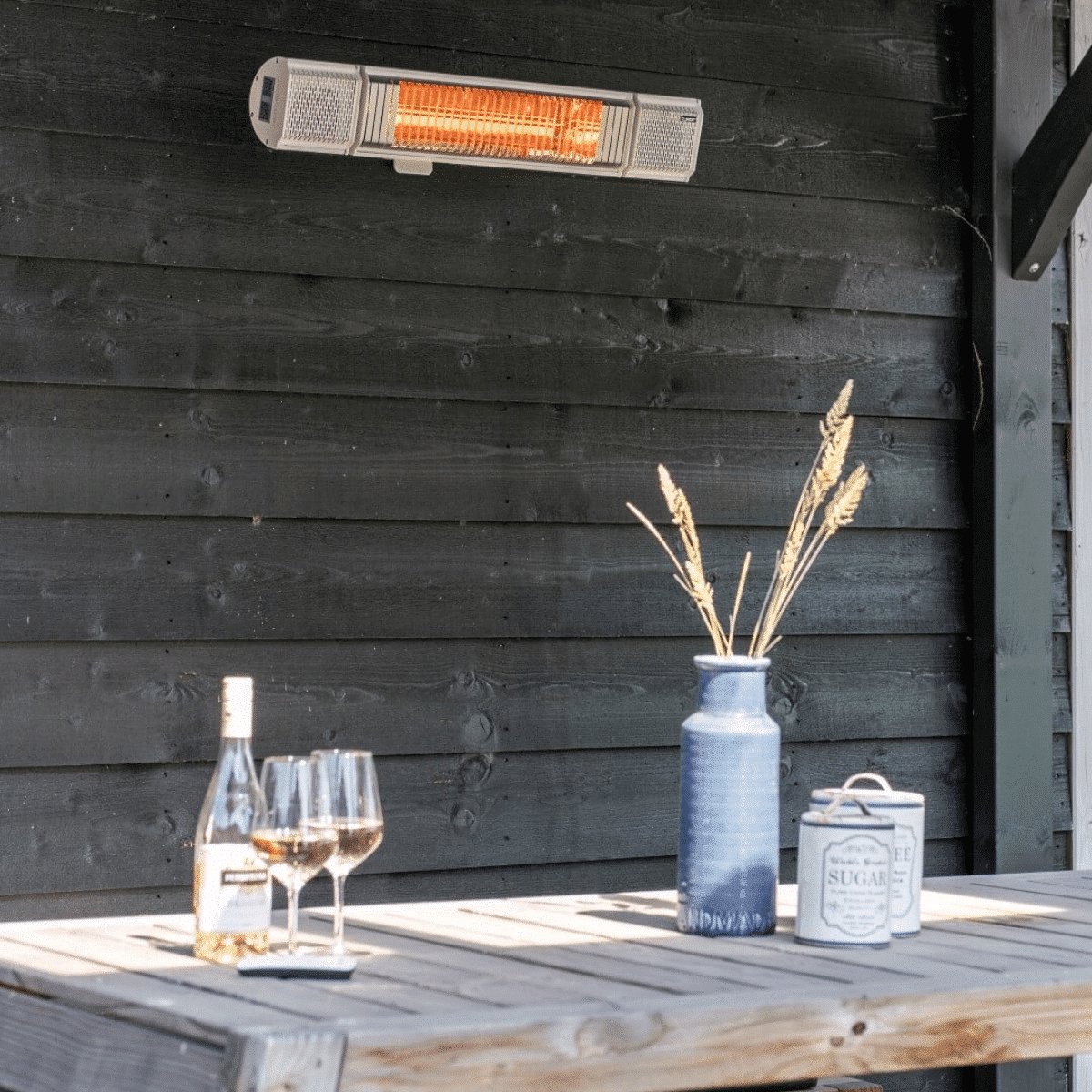Eurom Heat and Beat - Patio heater with speaker - White