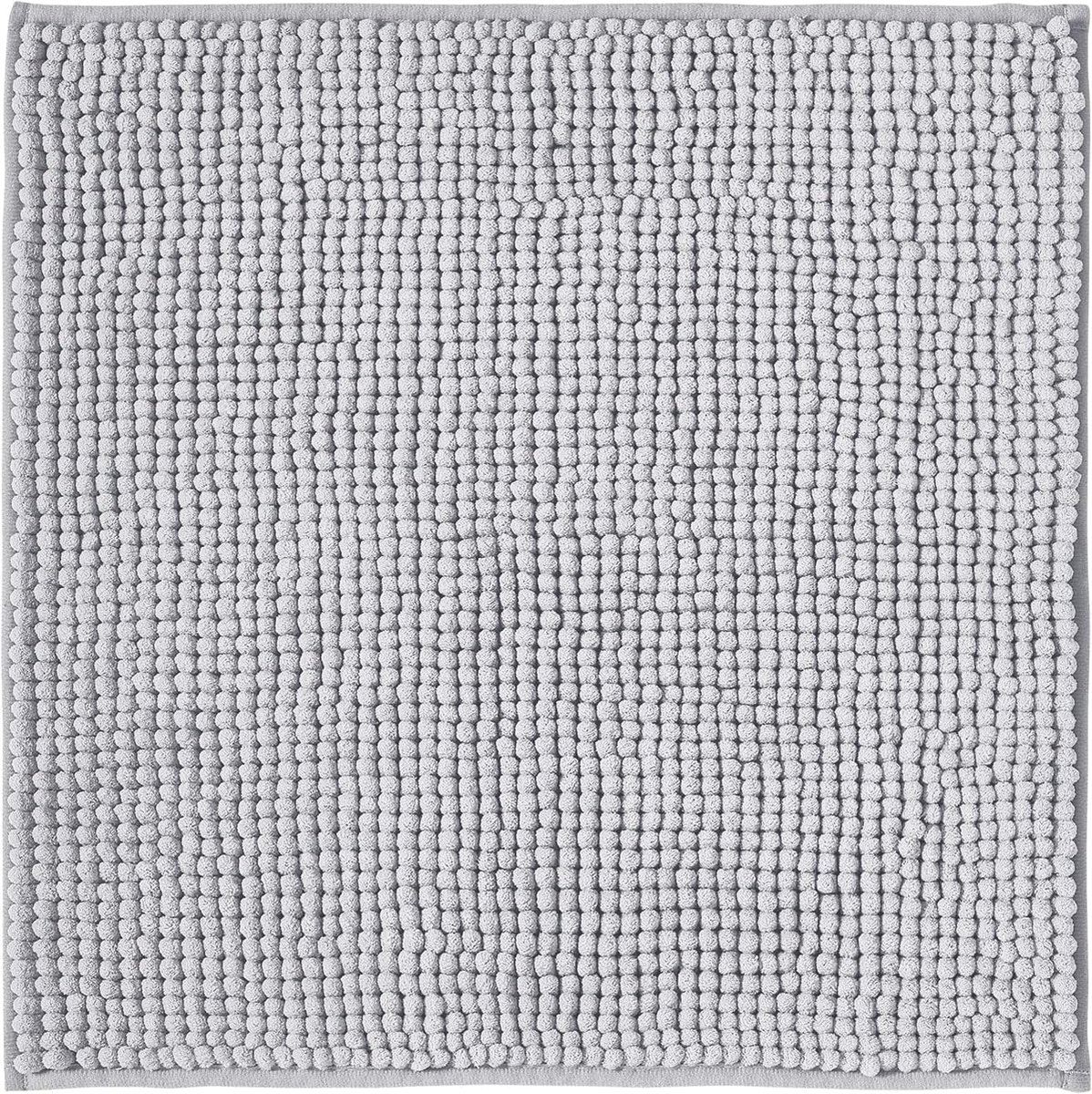 Badmat, antislip, combineerbaar als badmatset, badkamertapijt, badkamermat, wasbaar van chenille, douchemat voor douche, badkuipen, wc-mat, grijs, 45x45 cm