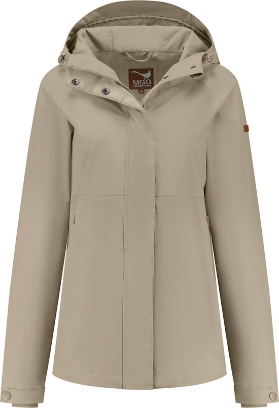 Foto: Mgo skylar waterdichte jas dames regen jacket vrouwen taupe