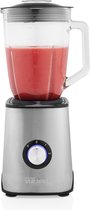 Tristar Blender BL-4471 – Krachtige Smoothiemaker en ijscrusher - Glazen Schenkkan 1,5 liter – 1000 Watt - 2 stander en pulse functie - Deksel met navulopening - RVS