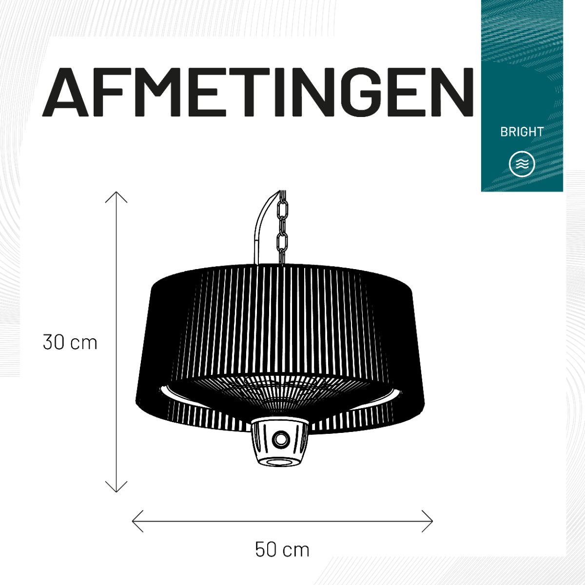 Sunred - Artix - Bright lijn - Wit - Hangend model - Terrasverwarmer - Infraroodstraling - 1500 W - ECO - 3 standen - LED - Afstand bestuurbaar - Elektrische heater – foto 2