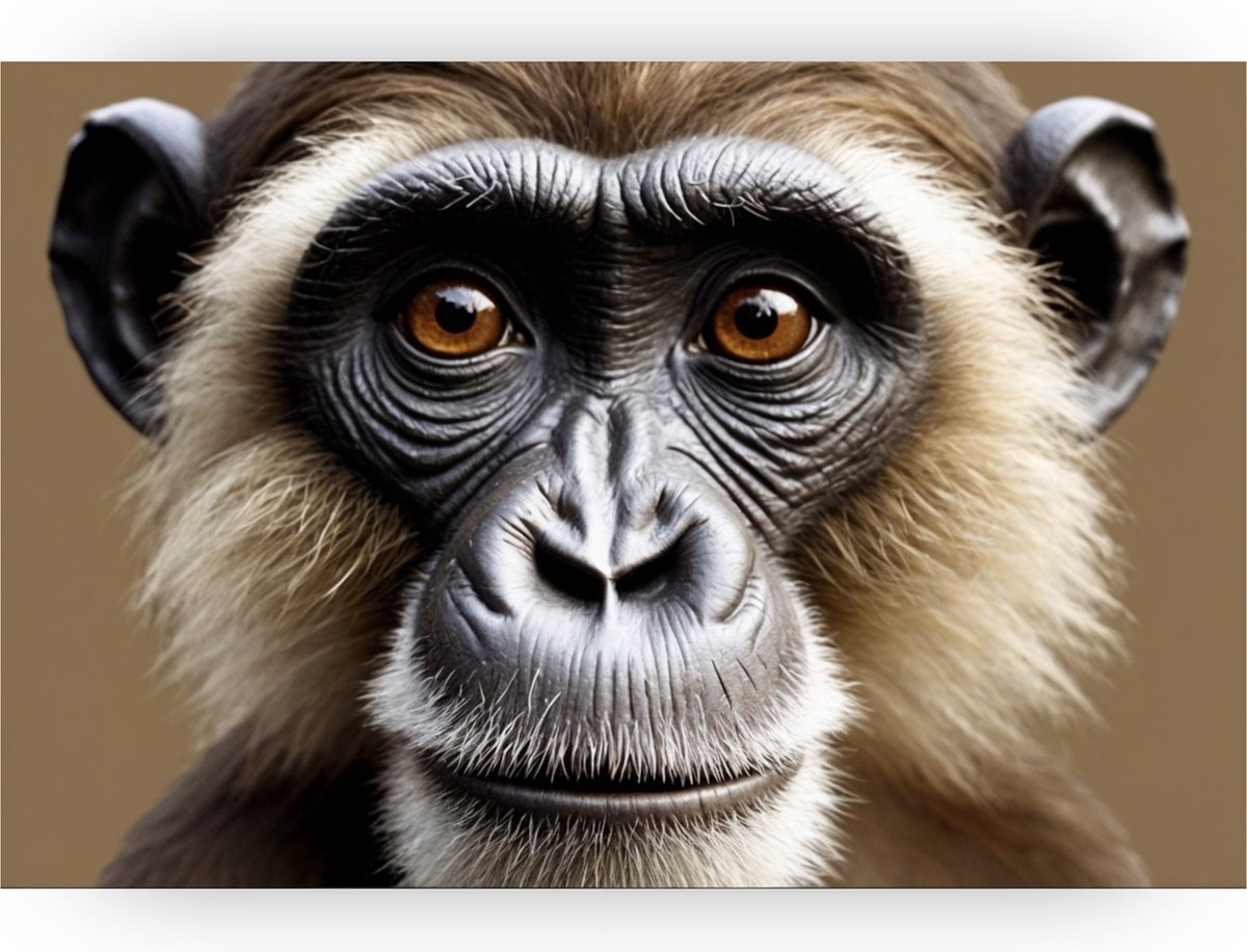 Aap portret poster - Aap posters - Muurdecoratie apen - Wanddecoratie ...