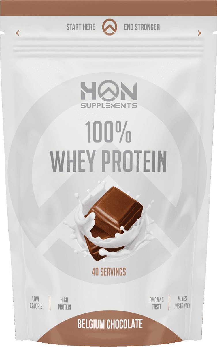 House of Nutrition - 100% Whey Protein (Belgian Chocolate - 1000 gram) - Eiwitshake - Eiwitpoeder - Eiwitten - Proteine poeder - 40 shakes
