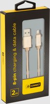 JB CONNECT iPhone oplader kabel 2 meter geschikt voor Apple iPhone - iPhone kabel - iPhone oplaadkabel - Lightning USB kabel - iPhone lader 8-pin Oplaad- & Datakabel