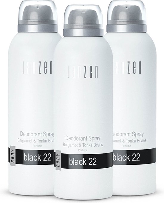 JANZEN Deodorant Spray Black 22 3-pack