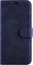 Samsung Galaxy A25 Bookcase hoesje - Just in Case - Effen Donkerblauw - Kunstleer