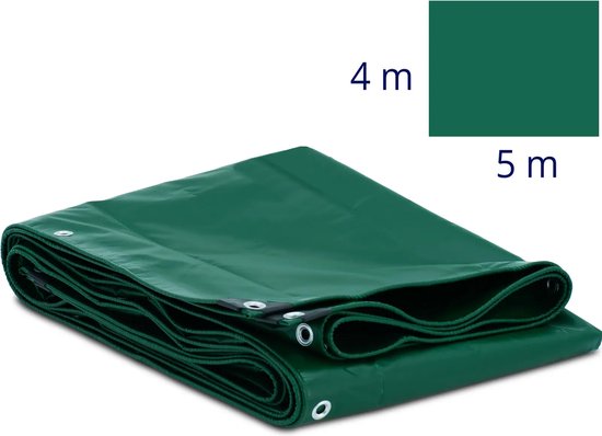 ESTO Waterdicht afdekzeil voor buiten, dekzeil met oogjes, 245 g/m², voor auto, boot, zwembad, tuin, Groen, 2x3 Metri