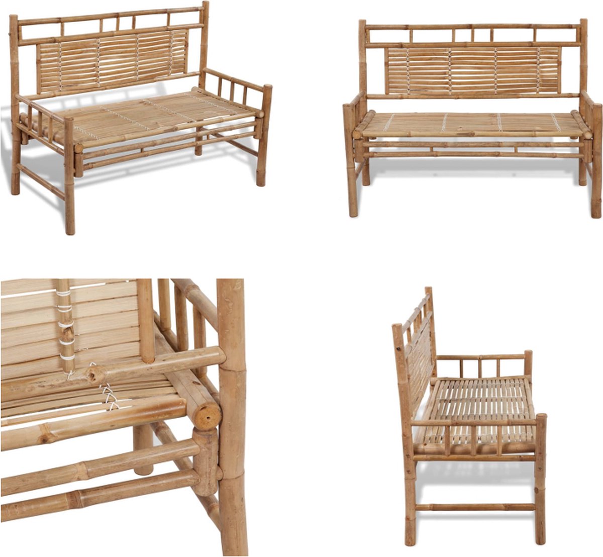 VidaXL Tuinbank 120 cm bamboe Tuinbank Tuinbanken Terrasbank Terrasbanken