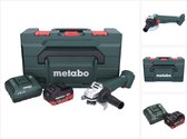 Metabo W 18 7-125 Accuslijper 18 V 125 mm + 1x accu 5,5 Ah + lader + metaBOX