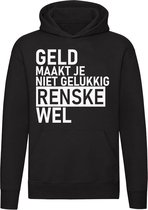 Geld maakt je niet gelukkig maar Renske wel Hoodie - geld - humor - grappig - relatie - liefde - money - unisex - trui - sweater - capuchon