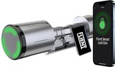 Flient® Smart Lock Eon - Slim Cilinderslot - 62.5/62.5 - Met APP en Pasjes - Bluetooth & WiFi - RVS - Waterdicht