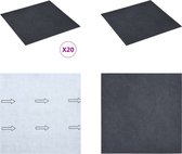 vidaXL Vloerplanken 20 st zelfklevend 1-86 m² PVC zwart marmerpatroon - Vloerplank - Vloerplanken - Vloertegel - Vloertegels