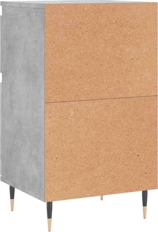 vidaXL Buffet 40x35x70 cm Bois d'ingénierie Béton Gris - Buffet - Commodes - Armoire de rangement - Armoire murale
