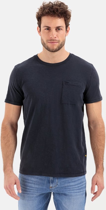 camel active T-shirt met korte mouwen in biologisch katoen - Maat menswear-5XL - Donkerblauw