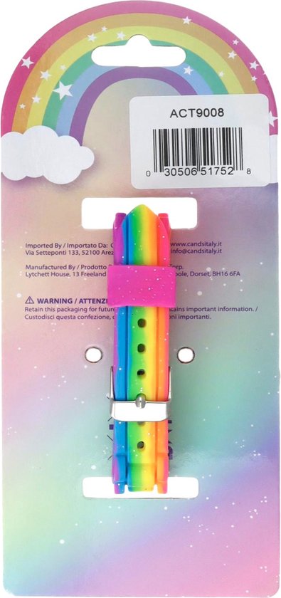 Disney Kinderhorloge Unicorn - Time Teacher - Horloge - Eenhoorn - Disney - Regenboogkleuren