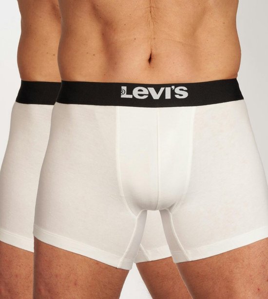 Levi's Lange short - 2 Pack 011 White - maat L (L) - Heren Volwassenen - Katoen/elastaan- 701222842-011-L