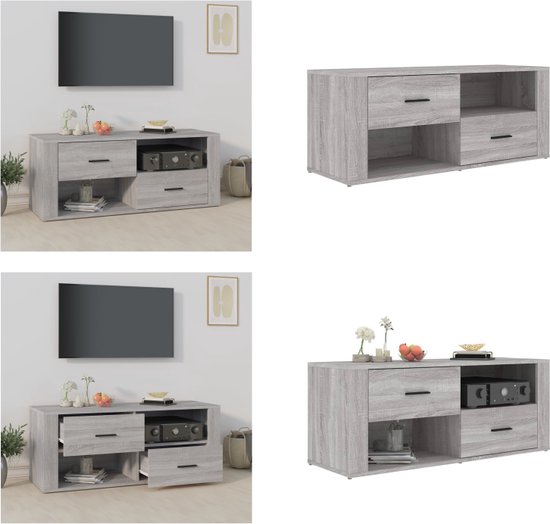 vidaXL Tv-meubel 100x35x40 cm bewerkt hout bruin eikenkleur823106 | fnac België