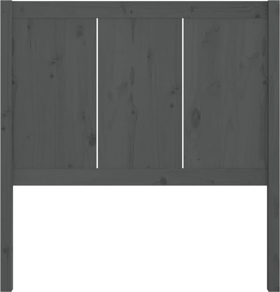 vidaXL Hoofdbord 80-5x4x100 cm massief grenenhout grijs - Hoofdbord - Hoofdborden - Hoofdeinde - Houten Hoofdbord - vidaXL