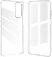 Volledige hoes Geschikt voor Samsung A15 met harde achterkant - zachte voorkant, Transparant