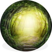 Cercle mural - Aluminium - Arbres - Forêt - Mousse - ⌀ 30 cm