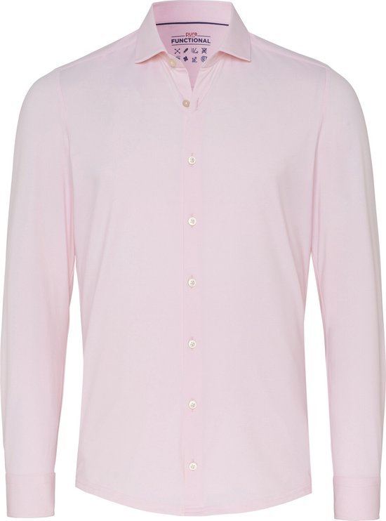Pure - The Functional Shirt Roze - Heren - Maat 42 - Slim-fit