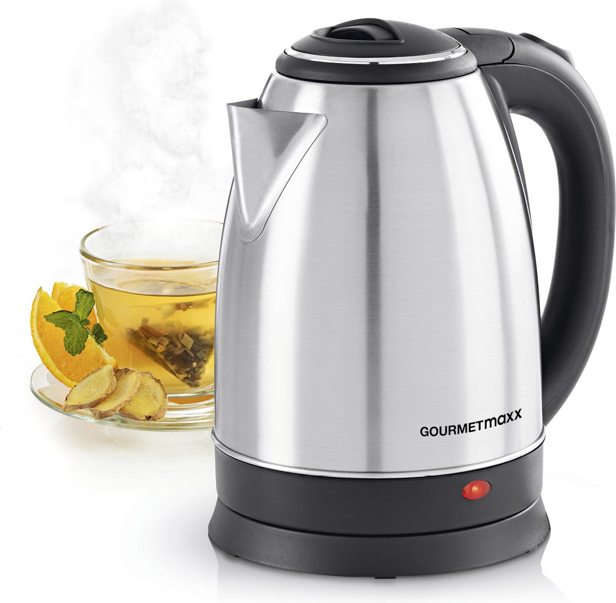 GOURMETmaxx waterkoker - 1.8l - roestvrij staal