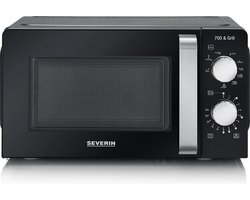 Severin MW 7781 - Magnetron met grill - 17 liter - Draaiknop bediening - Zwart