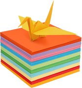 Belle Vous 1100 Vellen Dubbelzijdig Origami Papier Set – 15 x 15 cm Vierkante Velletjes – 10 Heldere Kleuren – Makkelijk te Vouwen Origami Vellen Voor Kinderen & Volwassenen DIY Kunst en Hobby