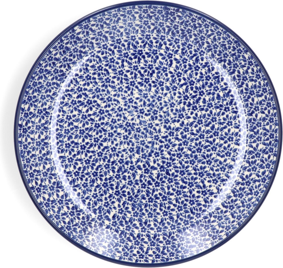 Bunzlau Castle Dinerbord Ø: 26 5 cm Indigo Handgemaakt Bord